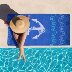 Πετσέτα Θαλάσσης Anchor Wave Cotton Cokitex (86x160) 1Τεμ