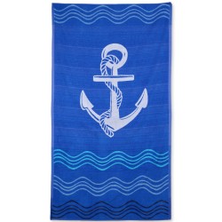 Πετσέτα Θαλάσσης Anchor Wave Cotton Cokitex (86x160) 1Τεμ
