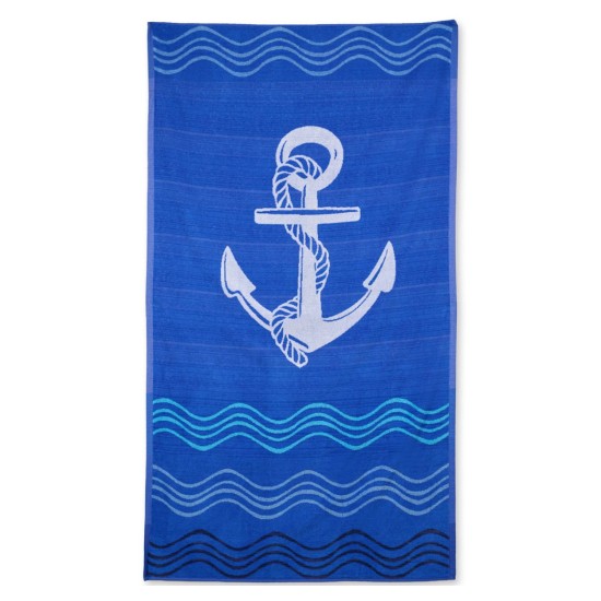 Πετσέτα Θαλάσσης Anchor Wave Cotton Cokitex (86x160) 1Τεμ