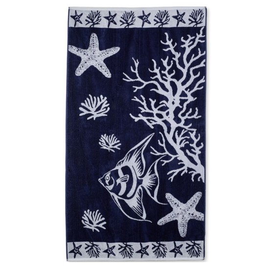 Πετσέτα Θαλάσσης Starfish Blue Cotton Cokitex (86x160) 1Τεμ