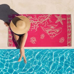 Πετσέτα Θαλάσσης Starfish Pink Cotton Cokitex (86x160) 1Τεμ