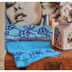 Πετσέτες Σετ All Time Floral Blue Cotton Cokitex 2Τεμ