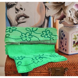 Πετσέτες Σετ All Time Floral Green Cotton Cokitex 2Τεμ Πετσέτες Σετ All Time Floral Green Cotton Cokitex 2Τεμ