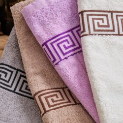 Πετσέτες Σετ All Time Greek Grey Cotton Cokitex 2Τεμ