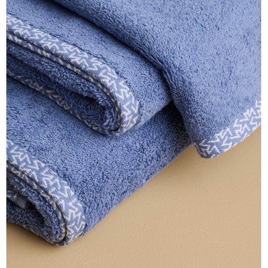 Πετσέτα Προσώπου Saluti Blue Jean Cotton Cokitex (50x100) 1Τεμ