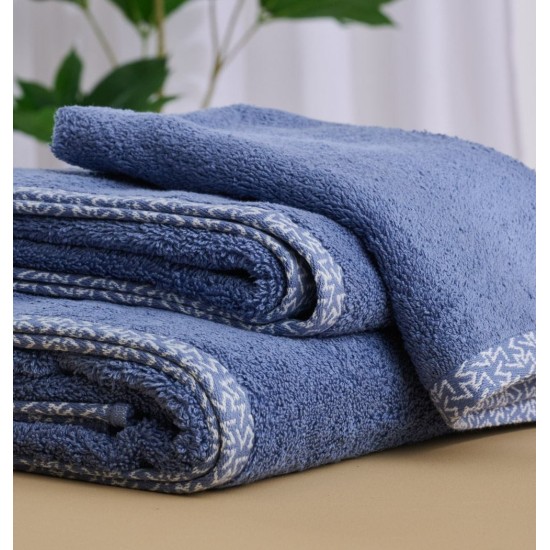 Πετσέτα Προσώπου Saluti Blue Jean Cotton Cokitex (50x100) 1Τεμ