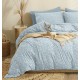 Πάπλωμα Υπέρδιπλο Σετ Marta Jasmine Blue Cokitex (220x240) 3Τεμ