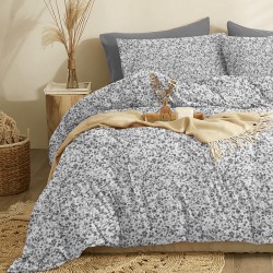 Σεντόνια Μονά Σετ Marta Serpa Grey Cokitex (105x200+30 ) Με Λάστιχο 3Τεμ