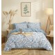 Σεντόνια Υπέρδιπλα Σετ Marta Filo Blue Polycotton Cokitex (170x200+30 ) Με Λάστιχο 4Τεμ