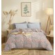 Σεντόνια Υπέρδιπλα Σετ Marta Blot Apricot Polycotton Cokitex (230x260) 4Τεμ