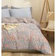 Σεντόνια Υπέρδιπλα Σετ Marta Blot Apricot Polycotton Cokitex (230x260) 4Τεμ