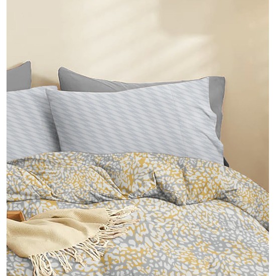 Σεντόνια Υπέρδιπλα Σετ Marta Blot Gold Polycotton Cokitex (230x260) 4Τεμ