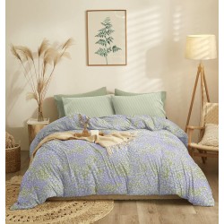 Σεντόνια Μονά Σετ Marta Blot Olive Polycotton Cokitex (160x260) 3Τεμ