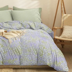 Σεντόνια Διπλά Σετ Marta Blot Olive Polycotton Cokitex (205x260) 4Τεμ