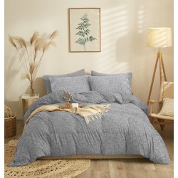 Σεντόνια Μονά Σετ Marta Eden Grey Polycotton Cokitex (160x260) 3Τεμ