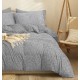 Σεντόνια Υπέρδιπλα Σετ Marta Eden Grey Polycotton Cokitex (170x200+30 ) Με Λάστιχο 4Τεμ