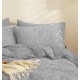 Σεντόνια Υπέρδιπλα Σετ Marta Eden Grey Polycotton Cokitex (170x200+30 ) Με Λάστιχο 4Τεμ