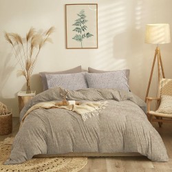 Σεντόνια Διπλά Σετ Marta Eden Mocha Polycotton Cokitex (205x260) 4Τεμ