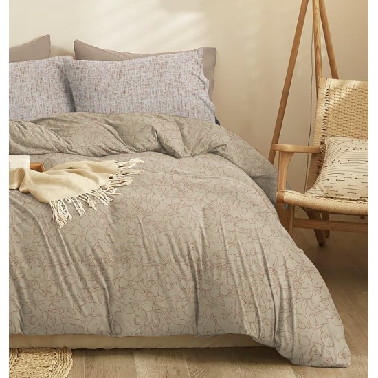 Σεντόνια Υπέρδιπλα Σετ Marta Eden Mocha Polycotton Cokitex (230x260) 4Τεμ