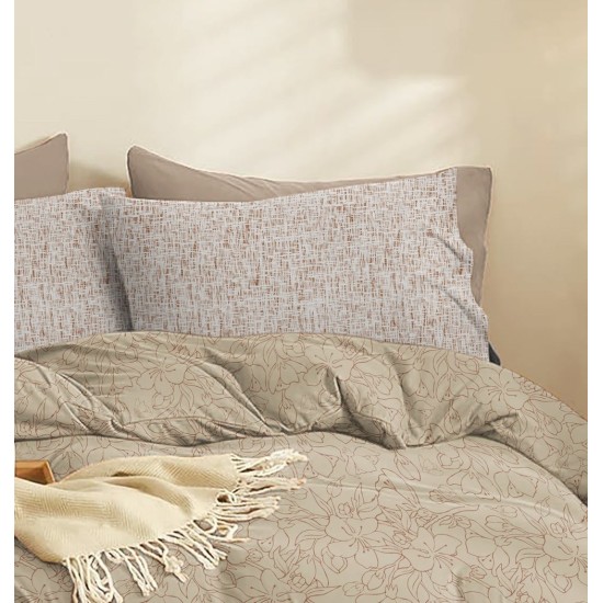 Σεντόνια Υπέρδιπλα Σετ Marta Eden Mocha Polycotton Cokitex (230x260) 4Τεμ