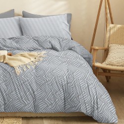 Σεντόνια Διπλά Σετ Marta Marty Grey Polycotton Cokitex (205x260) 4Τεμ