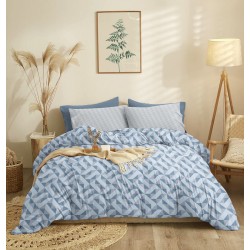 Σεντόνια Μονά Σετ Marta Mira Blue Polycotton Cokitex (160x260) 3Τεμ