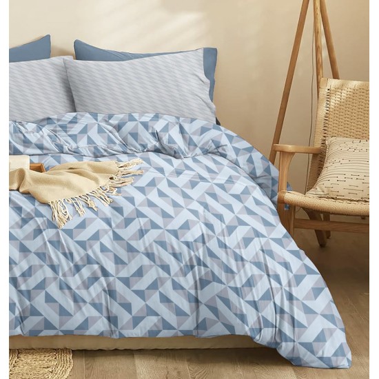 Παπλωματοθήκη Μονή Marta Mira Blue Polycotton Cokitex (165x245) 1Τεμ