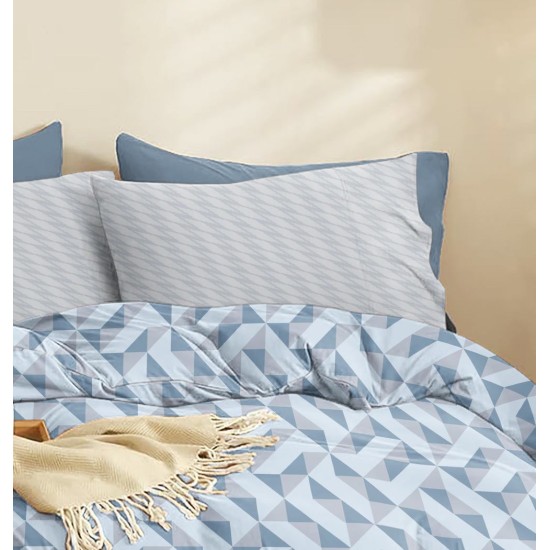 Παπλωματοθήκη Μονή Marta Mira Blue Polycotton Cokitex (165x245) 1Τεμ