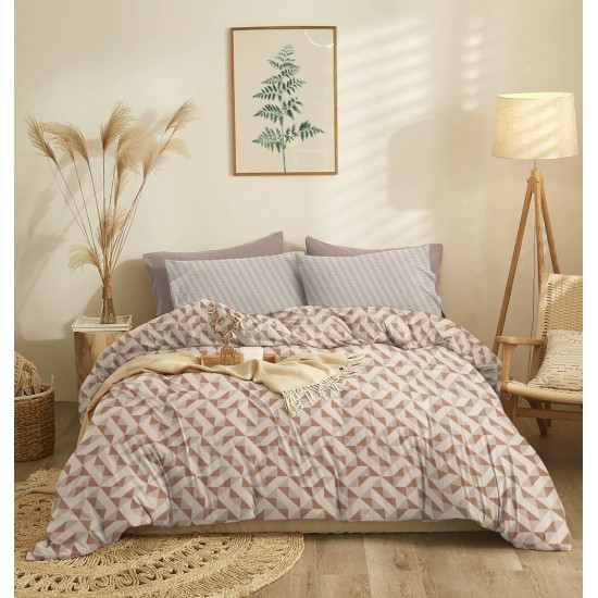 Μαξιλαροθήκες Σετ Marta Mira Brown Polycotton Cokitex (50x70) 2Τεμ