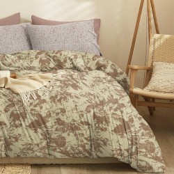 Σεντόνια King Σετ Marta Nala Cinnamon Polycotton Cokitex (210x200+30 ) Με Λάστιχο 4Τεμ