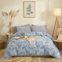 Σεντόνια King Σετ Marta Nala Denim Polycotton Cokitex (210x200+30 ) Με Λάστιχο 4Τεμ