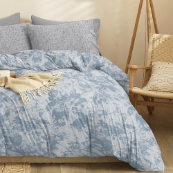 Σεντόνια King Σετ Marta Nala Denim Polycotton Cokitex (210x200+30 ) Με Λάστιχο 4Τεμ