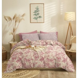 Σεντόνια Διπλά Σετ Marta Nala Mulberry Polycotton Cokitex (205x260) 4Τεμ