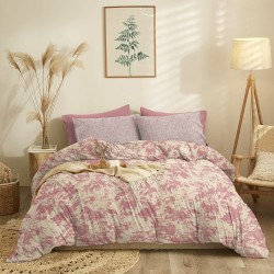 Σεντόνια King Σετ Marta Nala Mulberry Polycotton Cokitex (210x200+30 ) Με Λάστιχο 4Τεμ