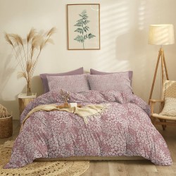 Σεντόνια King Σετ Marta Pansy Apple Polycotton Cokitex (210x200+30 ) Με Λάστιχο 4Τεμ