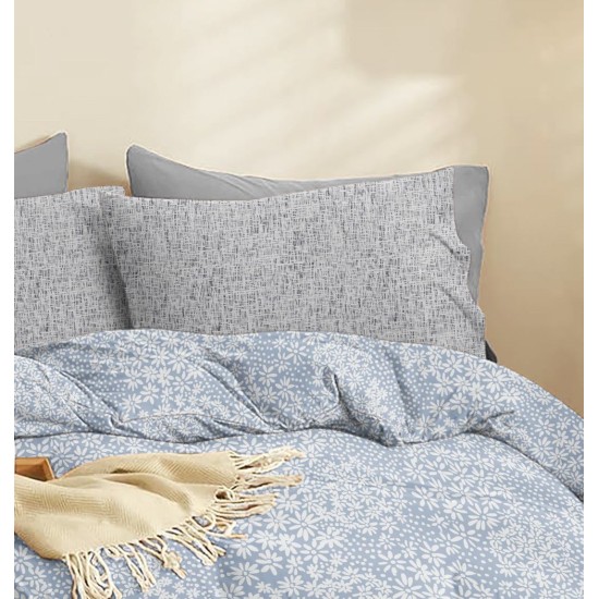 Παπλωματοθήκη Μονή Marta Pansy Denim Polycotton Cokitex (165x245) 1Τεμ
