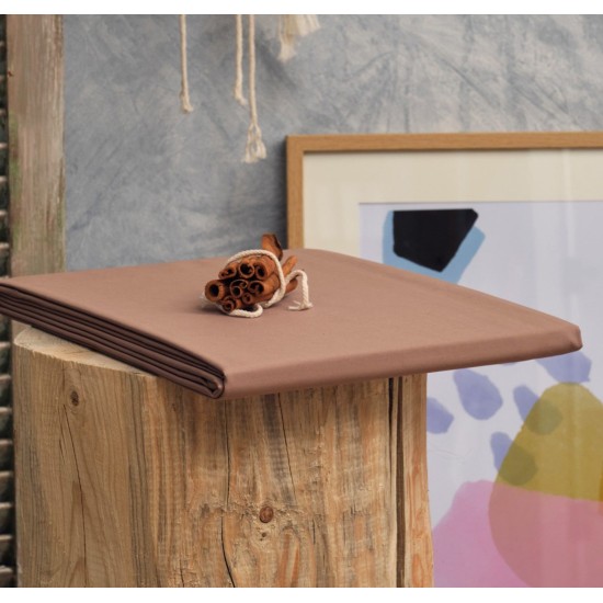 Πανωσέντονο Υπέρδιπλο Melody Coffee 200TC Percale Cotton Cokitex (240x270) 1Τεμ