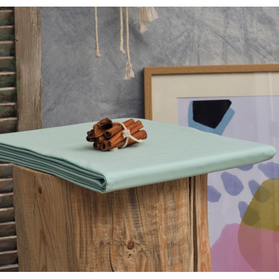 Κατωσέντονο King Size Melody Mint 200TC Percale Cotton Cokitex (180x200 +32) 1Τεμ