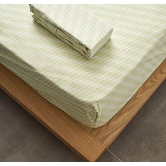 Κατωσέντονο Υπέρδιπλο La Marta Iris Olive Cokitex (170x200) Με Λάστιχο 1Τεμ