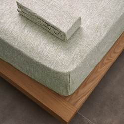 Κατωσέντονο Μονό La Marta Linen Khaki Cokitex (105x200) Με Λάστιχο 1Τεμ