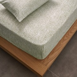Κατωσέντονο Μονό La Marta Linen Khaki Cokitex (105x200) Με Λάστιχο 1Τεμ