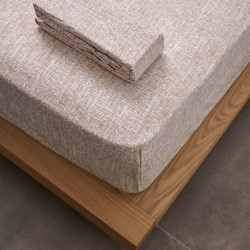 Κατωσέντονο Μονό La Marta Linen Mocha Cokitex (105x200) Με Λάστιχο 1Τεμ