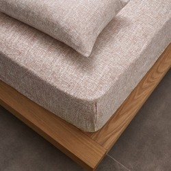 Κατωσέντονο Μονό La Marta Linen Mocha Cokitex (105x200) Με Λάστιχο 1Τεμ
