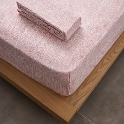 Κατωσέντονο Μονό La Marta Linen Rose Cokitex (105x200) Με Λάστιχο 1Τεμ