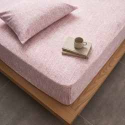 Κατωσέντονο Μονό La Marta Linen Rose Cokitex (105x200) Με Λάστιχο 1Τεμ