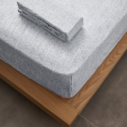 Κατωσέντονο Μονό La Marta Linen Grey Cokitex (105x200) Με Λάστιχο 1Τεμ