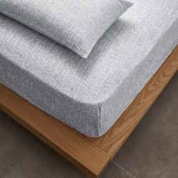 Κατωσέντονο Μονό La Marta Linen Grey Cokitex (105x200) Με Λάστιχο 1Τεμ