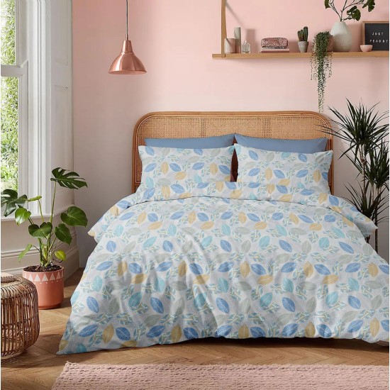 Παπλωματοθήκη Φανελένια Μονή Winter Pleasure Aspen Blue Cotton Cokitex (170x250) 1Τεμ