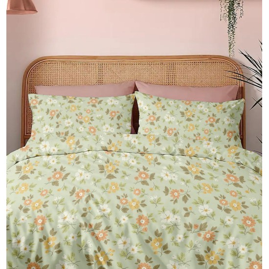 Σεντόνια Φανελένια Διπλά Σετ Winter Pleasure Natura Salmon Cotton Cokitex (150x200+35 ) Με Λάστιχο 4Τεμ