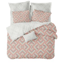 Σεντόνια King Σετ Luna Echo Orange Cotton Cokitex (205x220+30 ) Με Λάστιχο 4Τεμ Σεντόνια King Σετ Luna Echo Orange Cotton Cokitex (205x220+30 ) Με Λάστιχο 4Τεμ